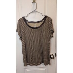 Women's George Tee Brown and‎ tan Size XL